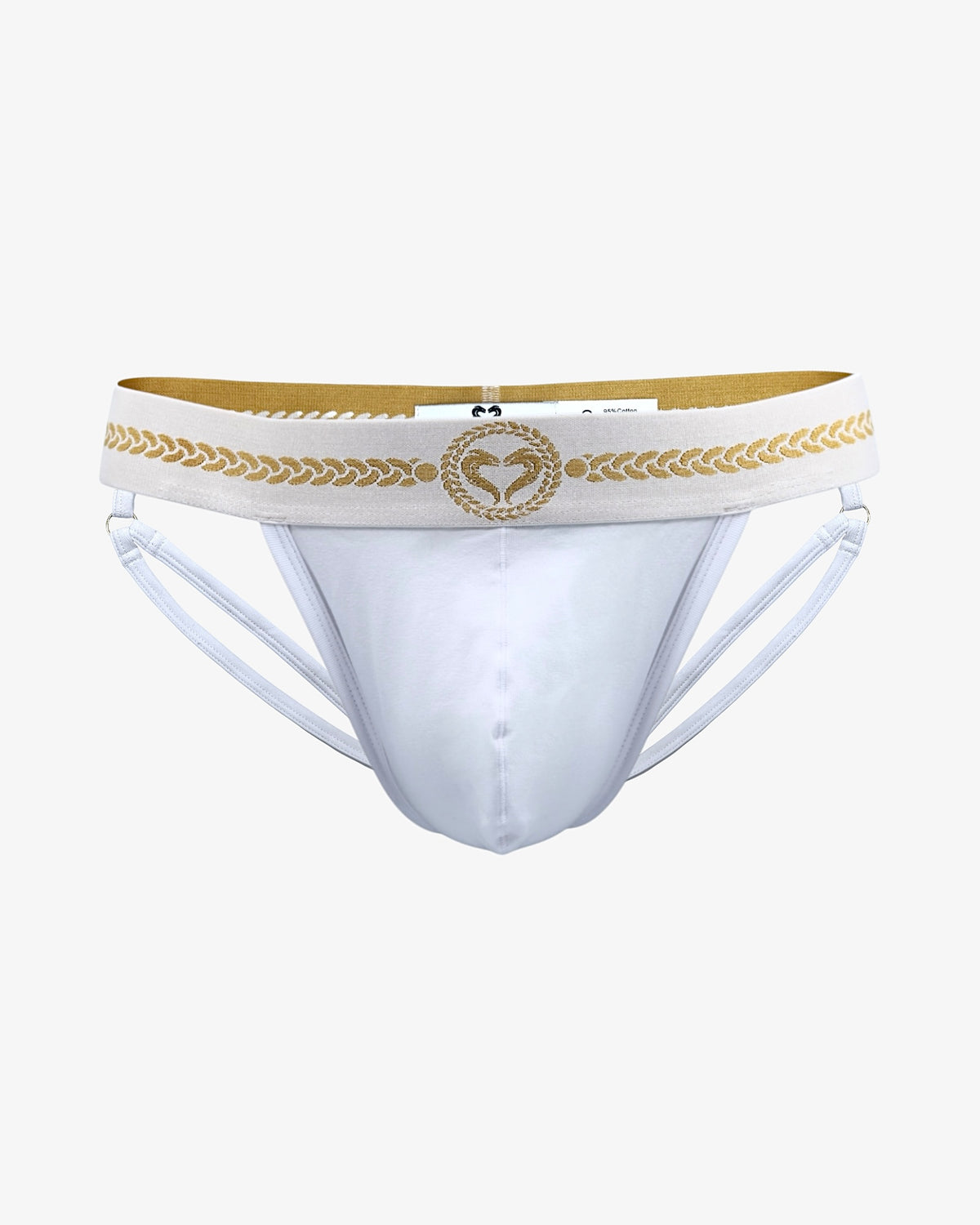 IMPERIAL JOCKSTRAP DOUBLE BANDE - BLANC