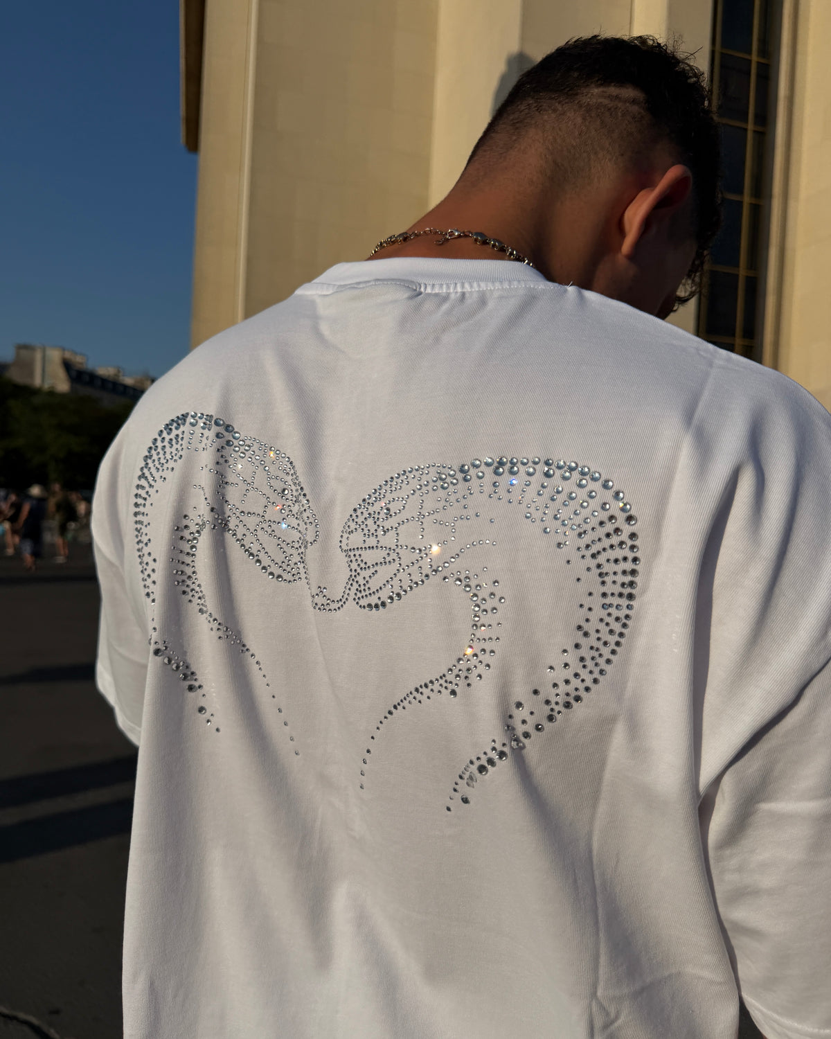 T-SHIRT COBRA DIAMANT - BLANC