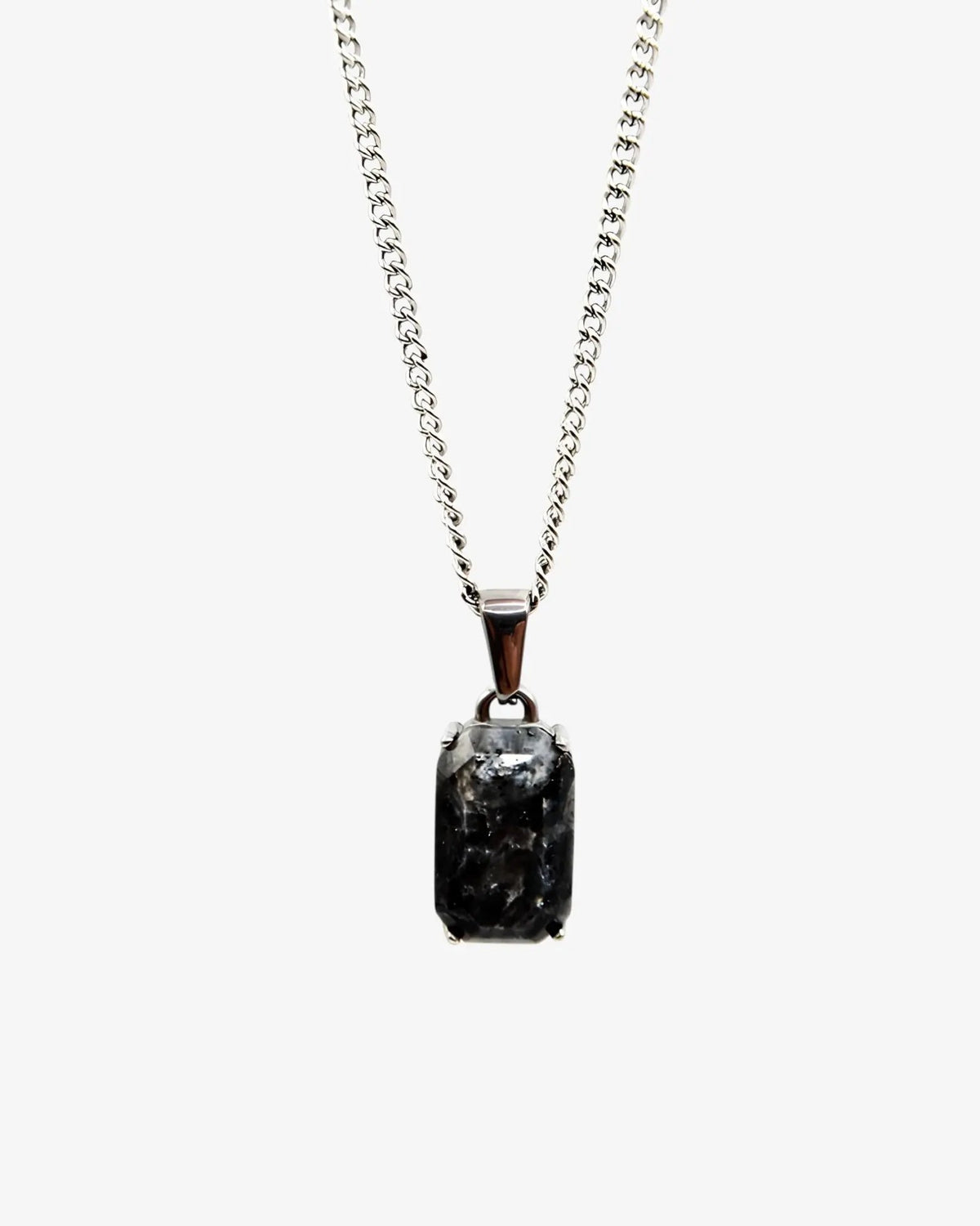 COLLIER ÉBÈNE - ARGENTÉ Numero One