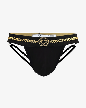 IMPERIAL JOCKSTRAP DOUBLE BANDE - NOIR