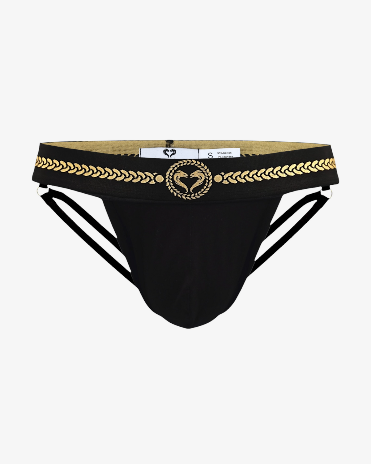 IMPERIAL JOCKSTRAP DOUBLE BANDE - NOIR