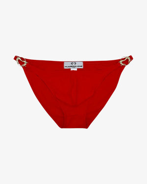 SLIP DE BAIN TANGA - ROUGE INTENSE